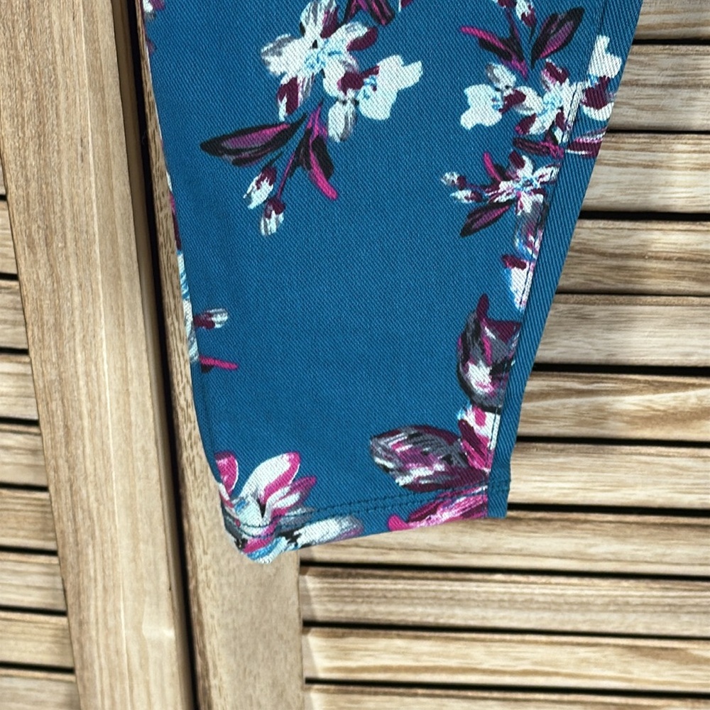 Time and Tru Teal Floral Leggings New With Tags Size XS (02) - Picture 2 of 13